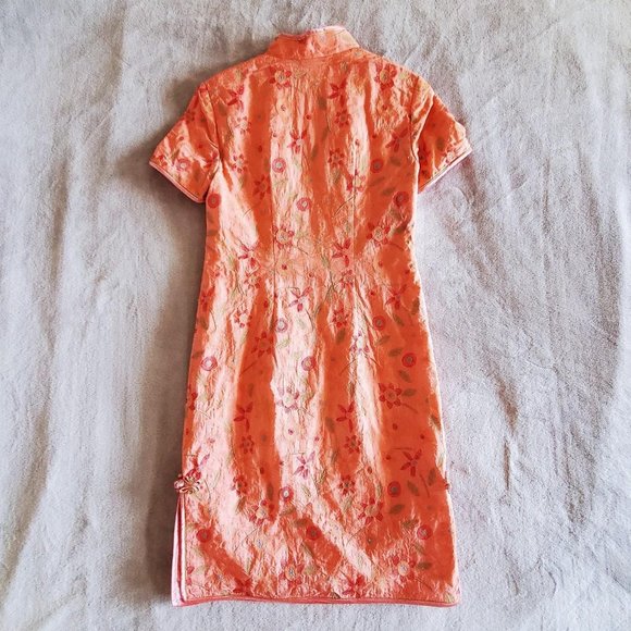 micro floral patterned traditional Chinese retro bodycon Cheongsam Qipao dress - Picture 4 of 4